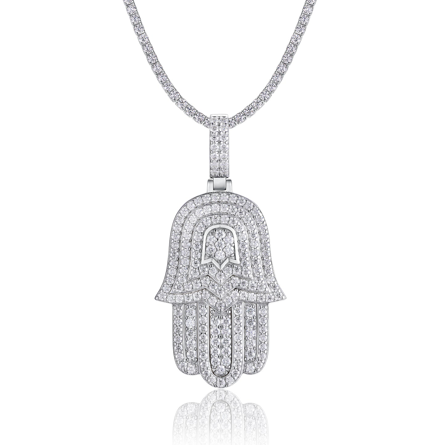Master The Stars - A Fashionable And Trendy Necklace Pendant Set With Top-quality Moissanite S925 Silver And Platinum Plating Can Be Tested With A Diamond Pen