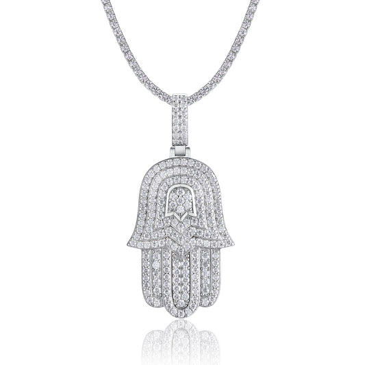 Master The Stars - A Fashionable And Trendy Necklace Pendant Set With Top-quality Moissanite S925 Silver And Platinum Plating Can Be Tested With A Diamond Pen