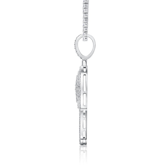 Master The Stars - A Fashionable And Trendy Necklace Pendant Set With Top-quality Moissanite S925 Silver And Platinum Plating Can Be Tested With A Diamond Pen